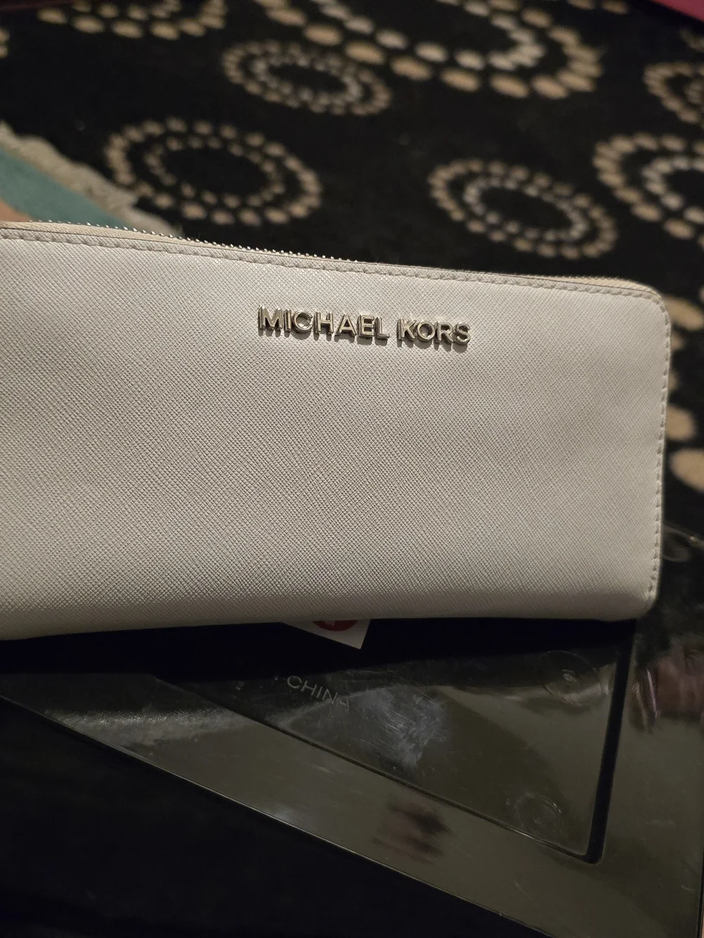 Michael Kors  White Zip Wallet